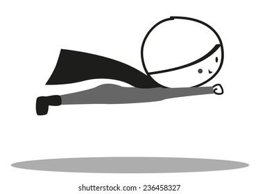 Doodle Flying Super Hero