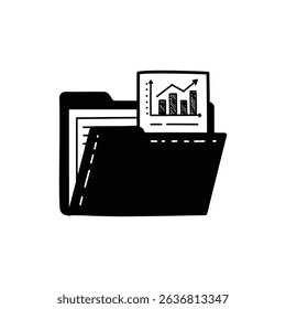 Doodle Folder with Chart for Organized Tracking and Management