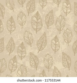doodle foliage seamless grunge