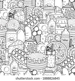 Download Grocery Coloring Page High Res Stock Images Shutterstock