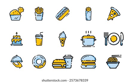 The Doodle Food Collection Icons