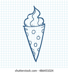 Doodle food element. Vector illustration.