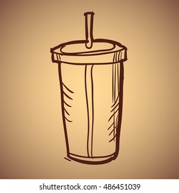 Doodle food element. Vector illustration.