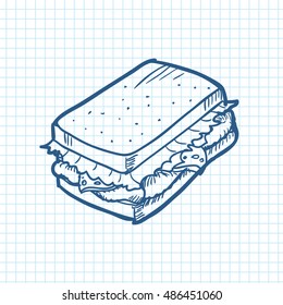 Doodle food element. Vector illustration.