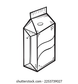 doodle food on white background