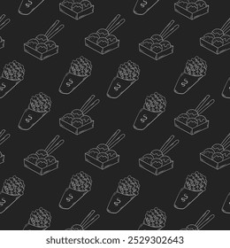 doodle food pattern. food pattern. seamless pattern food and beverage. hand drawn food pattern background