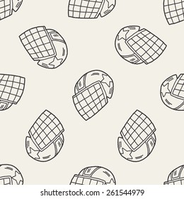 Doodle Football seamless pattern background