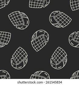 Doodle Football seamless pattern background