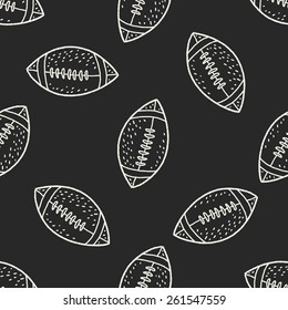 Doodle Football seamless pattern background