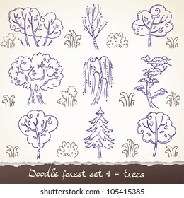 Doodle forest set 1 - trees