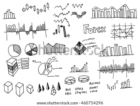 Doodle Forex Infographics Elements Sketching Vector Stock Vector - 