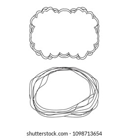 doodle frame ,border ,speech bubble   design vector eps.10