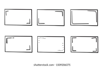 doodle frame collection vector illustration isolated