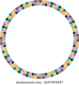 Desenhar quadro com elementos coloridos. Modelo gráfico moderno. Caixa de moldura vazia bonita