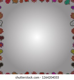 Doodle frame consists of red, white and black border. Vector Background seamless pattern with hand drawn Frame doodle. Seamless.