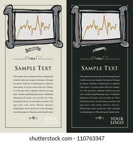 Doodle frame with diagram and text for your design, advertisement