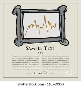 Doodle frame with diagram and text for your design, advertisement