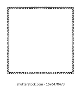 Doodle frame. Floral and geometric patterns.Black and white image.Outline drawing by hand.Vector image