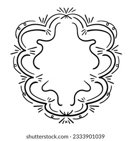 Doodle frame. Graphic vector design element.