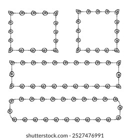 Doodle frame hand drawn line sketch. Vector illustration 