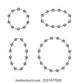 Handgezeichnete Linienskizze mit Doodle-Rahmen. Vektorgrafik 
