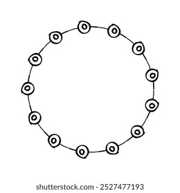 Handgezeichnete Linienskizze mit Doodle-Rahmen. Vektorgrafik 