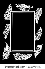 doodle Frame. Hand drawn. Sketchy Style