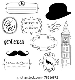 Doodle frames in British style