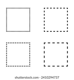 Doodle frames. Rectangle hand drawn borders. Vector illustration. EPS 10.