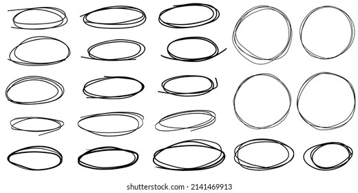 Doodle frames. Sketch set cute isolated line collection for office, wedding, birthday, school.