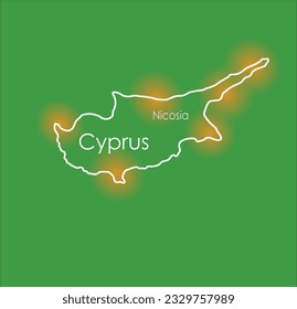 Doodle freehand drawing of Cyprus. Vector illustration.