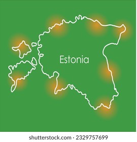 Doodle freehand drawing of Estonia. Vector illustration.