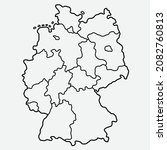 doodle freehand drawing of germany map. vector illustration.