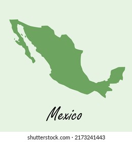 Dibujo a mano alzada de un mapa de México. ilustración vectorial.