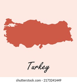 Doodle freehand drawing of Turkey map. Vector illustration.
