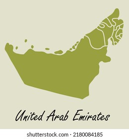 Doodle Freehand Drawing Uae Map Vector Stock Vector (royalty Free 