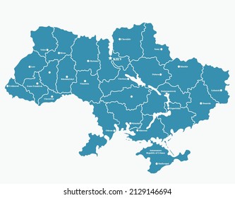 Doodle freehand drawing of Ukraine map. Vector illustration