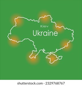 Doodle freehand drawing of Ukraine. Vector illustration