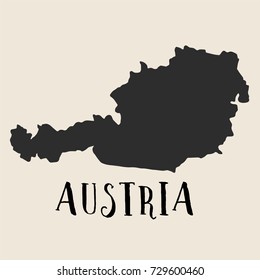Doodle Freehand map sketch of Austria ,Vector Illustration
