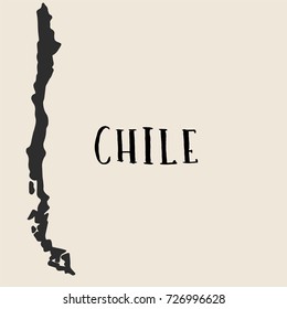 Doodle Freehand map sketch of Chile ,Vector Illustration