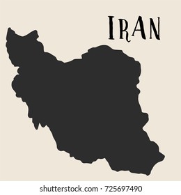 Doodle Freehand map sketch of Iran ,Vector Illustration