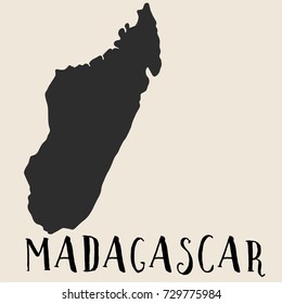 Doodle Freehand map sketch of Madagascar ,Vector Illustration