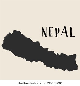 Doodle Freehand Map Sketch Nepal Vector Stock Vector (Royalty Free ...