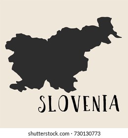 Doodle Freehand map sketch of Slovenia ,Vector Illustration