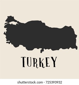 Doodle Freehand map sketch of Turkey ,Vector Illustration