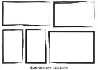 Doodle freehand rectangles for paper design. Freehand rectangles, great design for any purposes. Vector image.