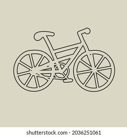 Doodle freehand sketch drawing of a bicycle flat design. Vector illustration.
