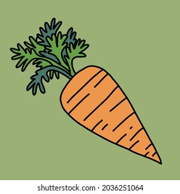 Doodle freehand sketch drawing of carrot vegetable. Healthy diet lifestyle concept.