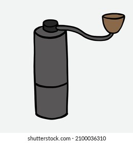 doodle freehand sketch drawing of coffee bean grinder. vector illustration.