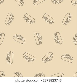Doodle french fries line art seamless pattern. Suitable for backgrounds, wallpapers, fabrics, textiles, wrapping papers, printed materials, and many more.
